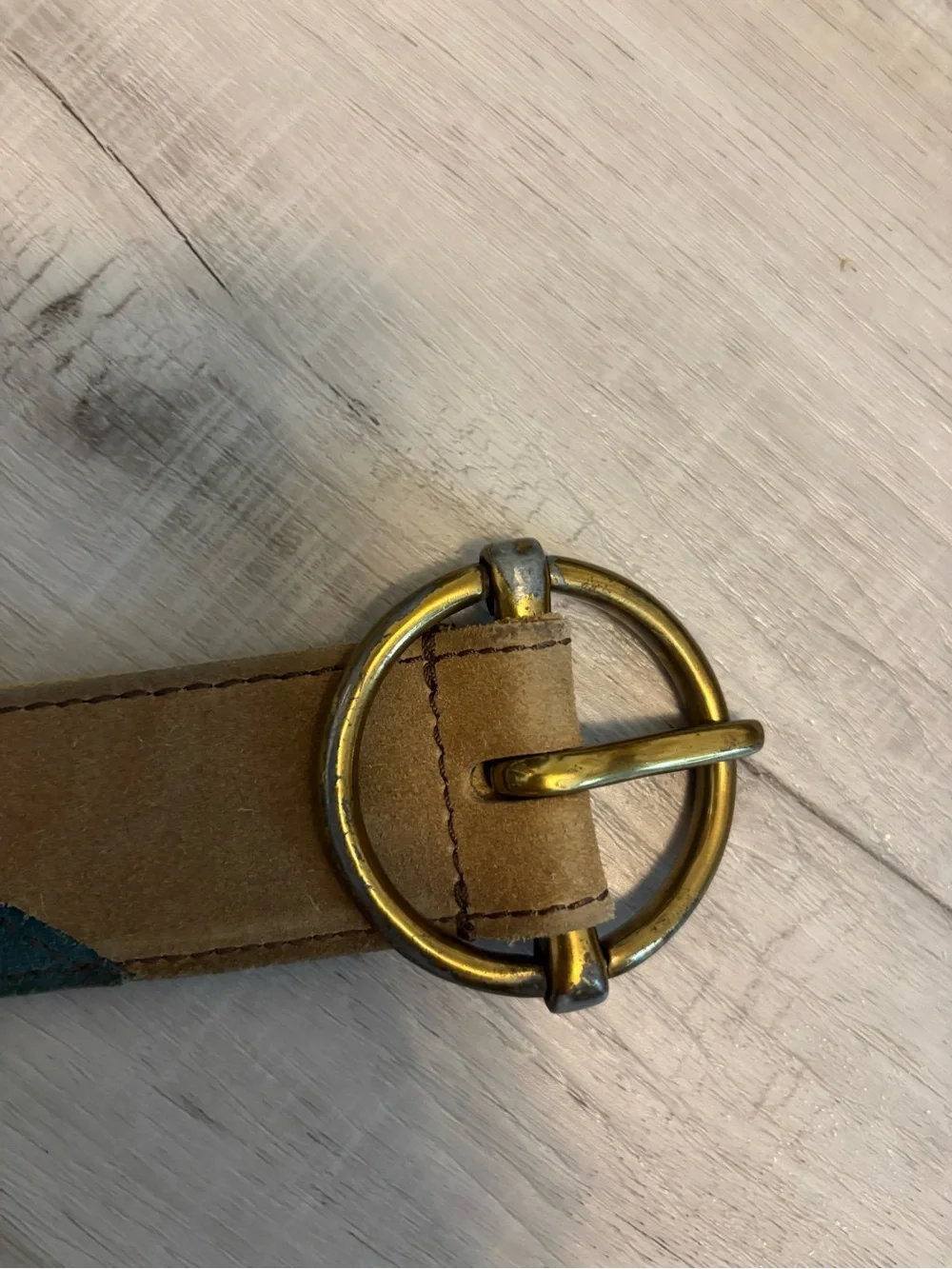 Lucky Brand Patchwork Suede Leather Belt Floral Boho Festival Western 32